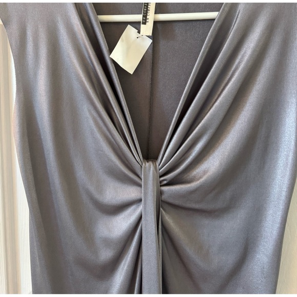 RN Convertable Dress, Large, Silvery Gray, NWT - Picture 4 of 7